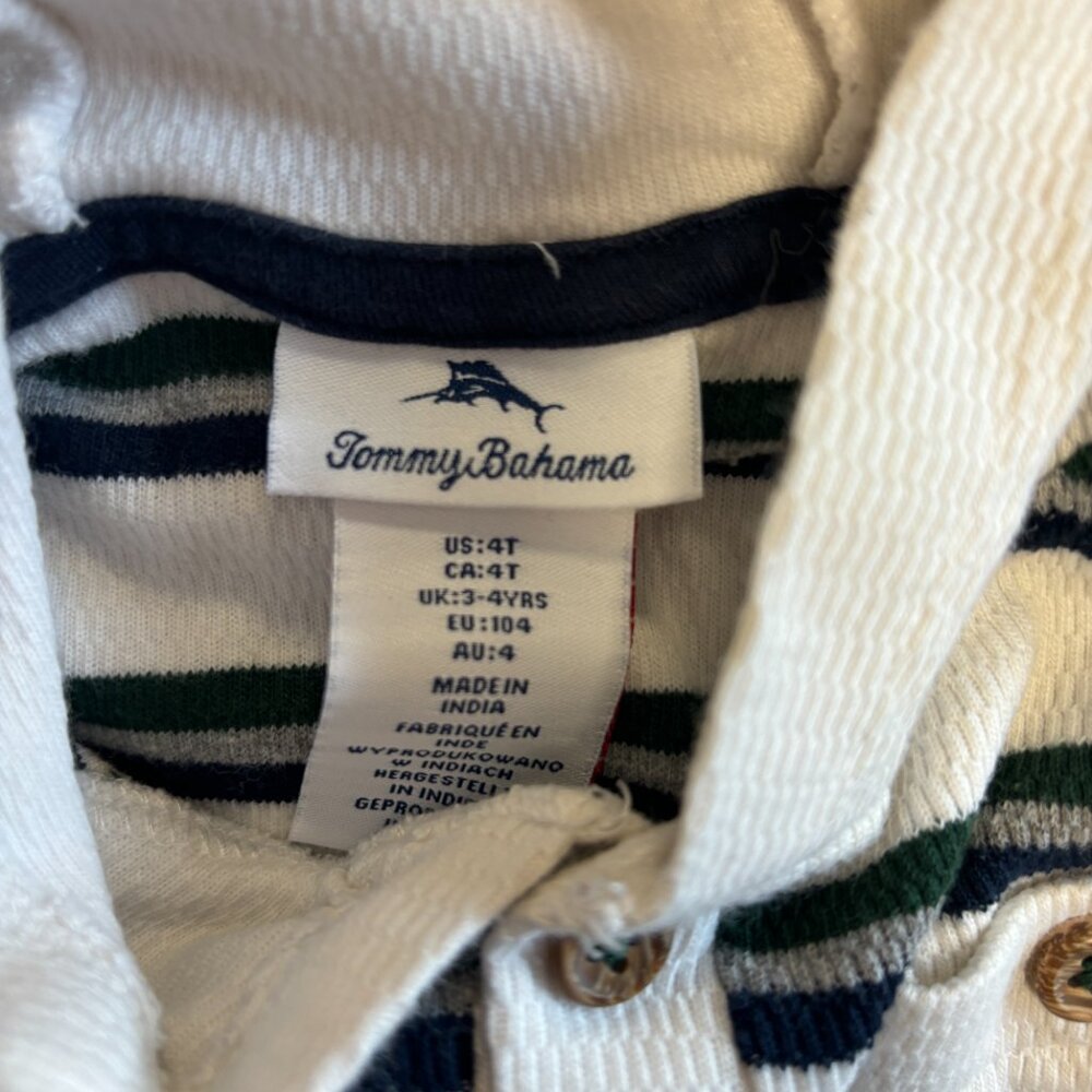 Tommy Bahama Stripped Hooded Shirt - Size 4T - 1611 (MISC) - Picture 2 of 3